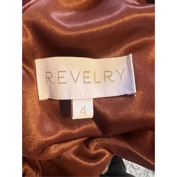 Revelry 4 Gwen Angel Sleeve Maxi Dress Terracotta Rust Crush Velvet - Picture 11 of 15